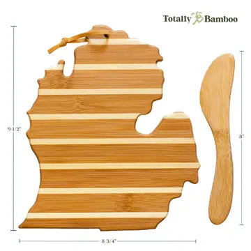 Michigan Mitten Charcuterie Board & Cheese Spreader Knife Set
