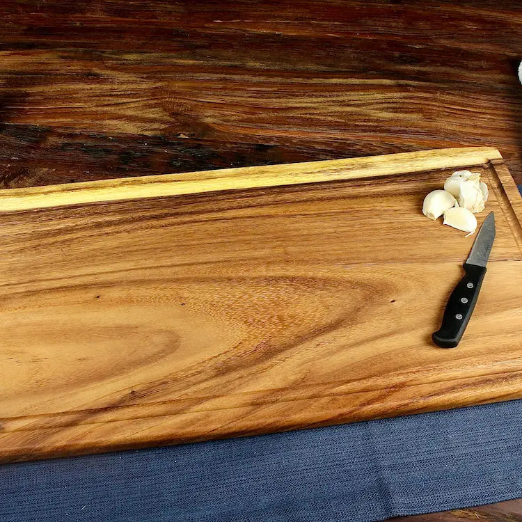 XL Live Edge Square End Board with Juice Groove