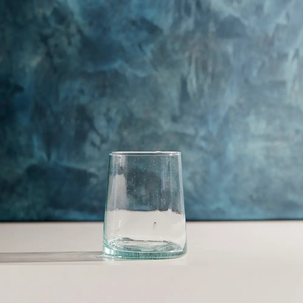 Handblown Moroccan Cone Glass, Small Clear
