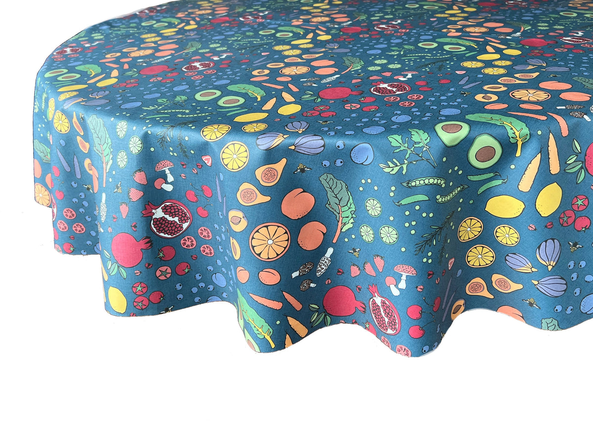 70" Round Kale Tablecloth