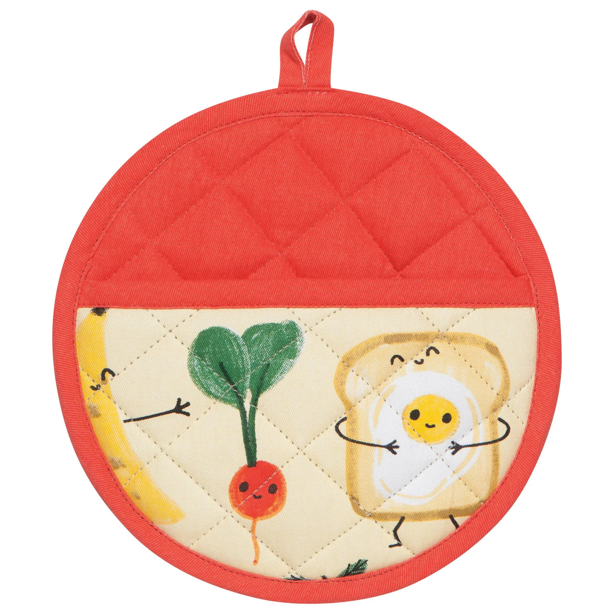 Funny Food Round Potholder
