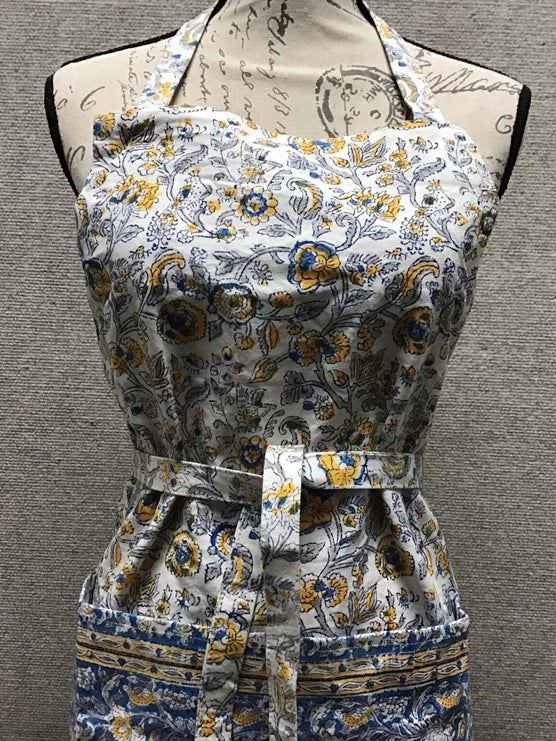 Apron Provence Blue Yellow