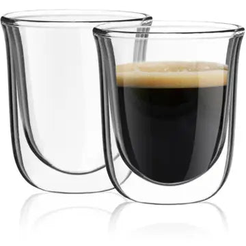 S/2 Javaah 2oz Double Walled Espresso Glasses