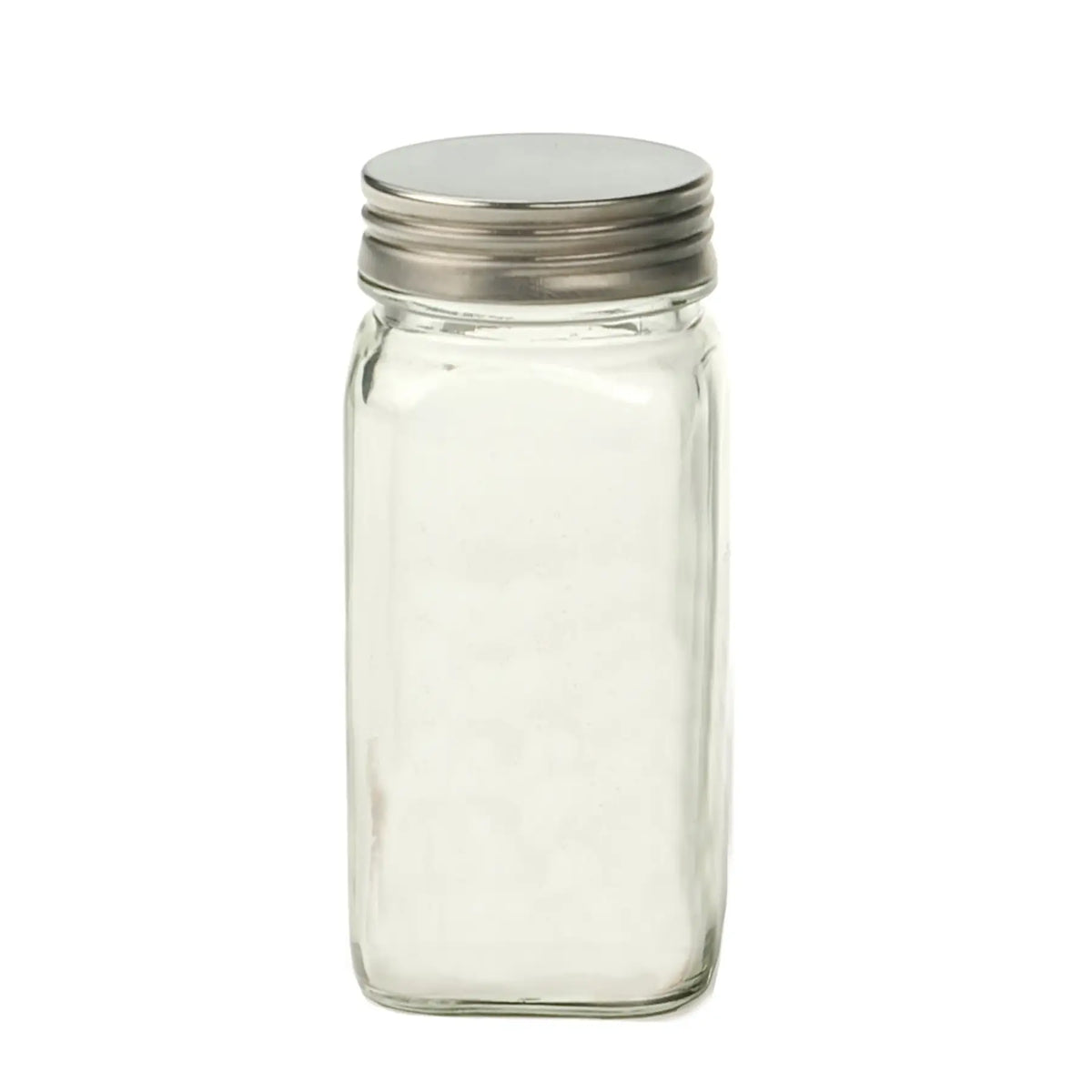 Clear 4oz Glass Bottle Square