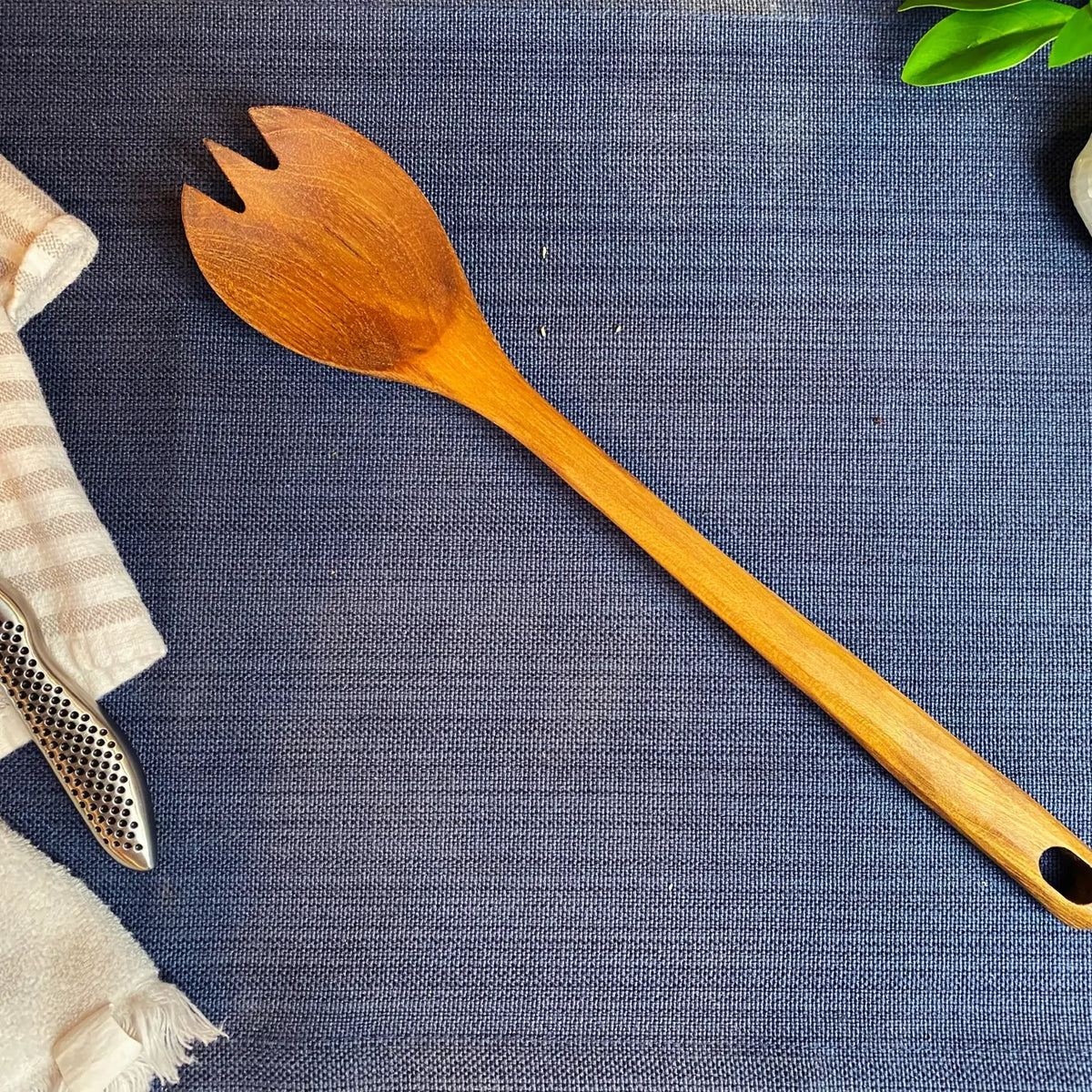 Rustic Handle Wooden Salad Serving Spork