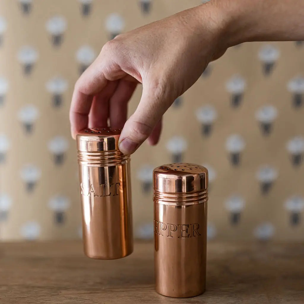 Copper Salt & Pepper Shakers S/2