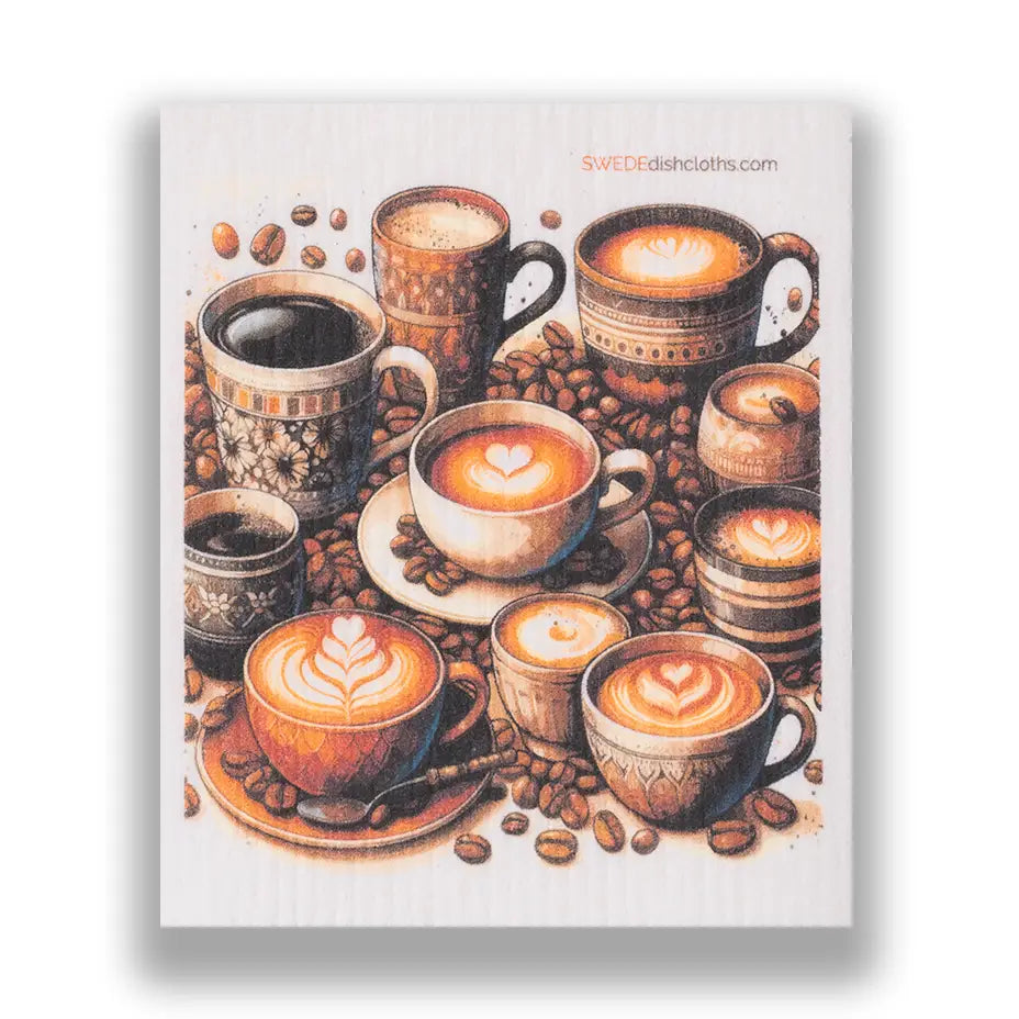 Swedish Dishcloth, Coffee and Beans
