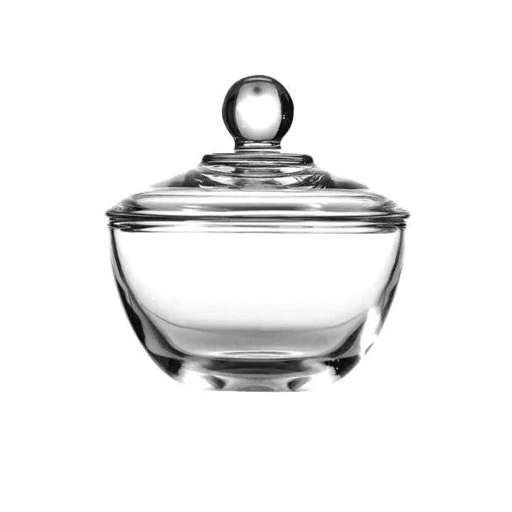 Glass Covered Sugar Dish