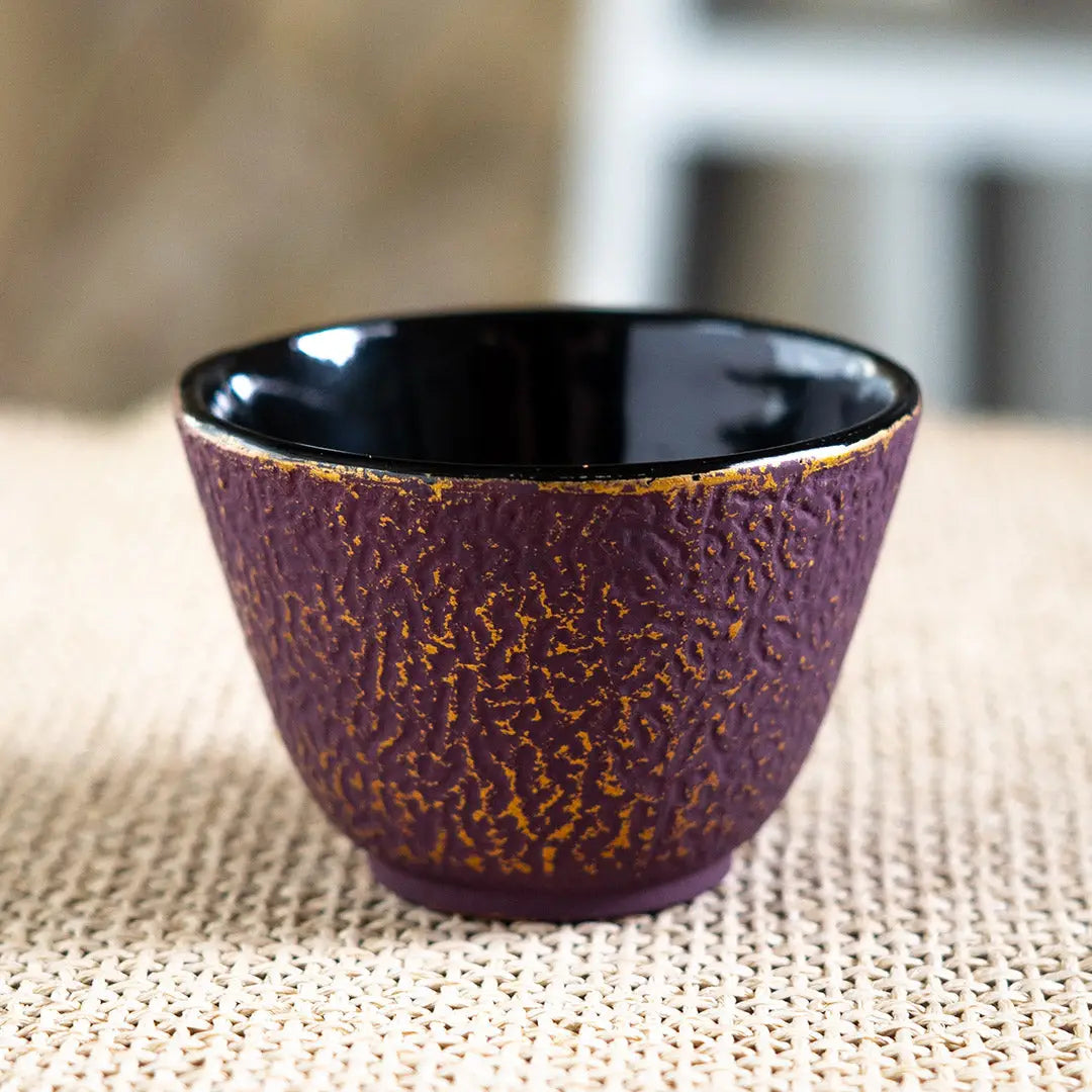 Purple Gold 3oz Cast Iron Teacup