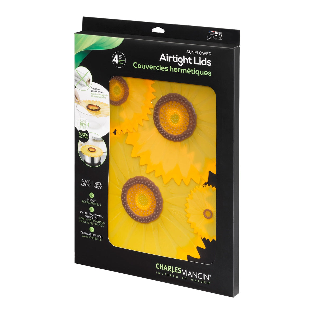 Sunflower Lids Gift S/4