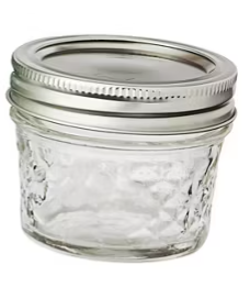 Ball 4oz Regular Mouth Jar, Quilted Crystal