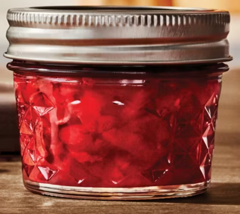 Ball 4oz Regular Mouth Jar, Quilted Crystal