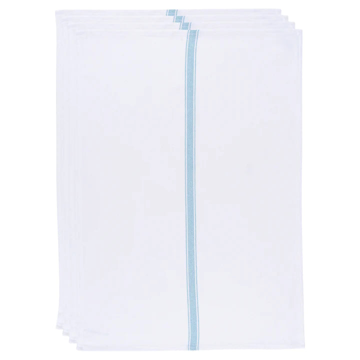 S/4 Turquoise Brooklyn Stripe Dish Towel