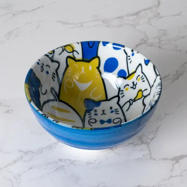 Blue Bunch of Cats 11oz Bowl