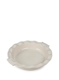 9" Fluted Pie Dish, Appolia, Ecru Cream