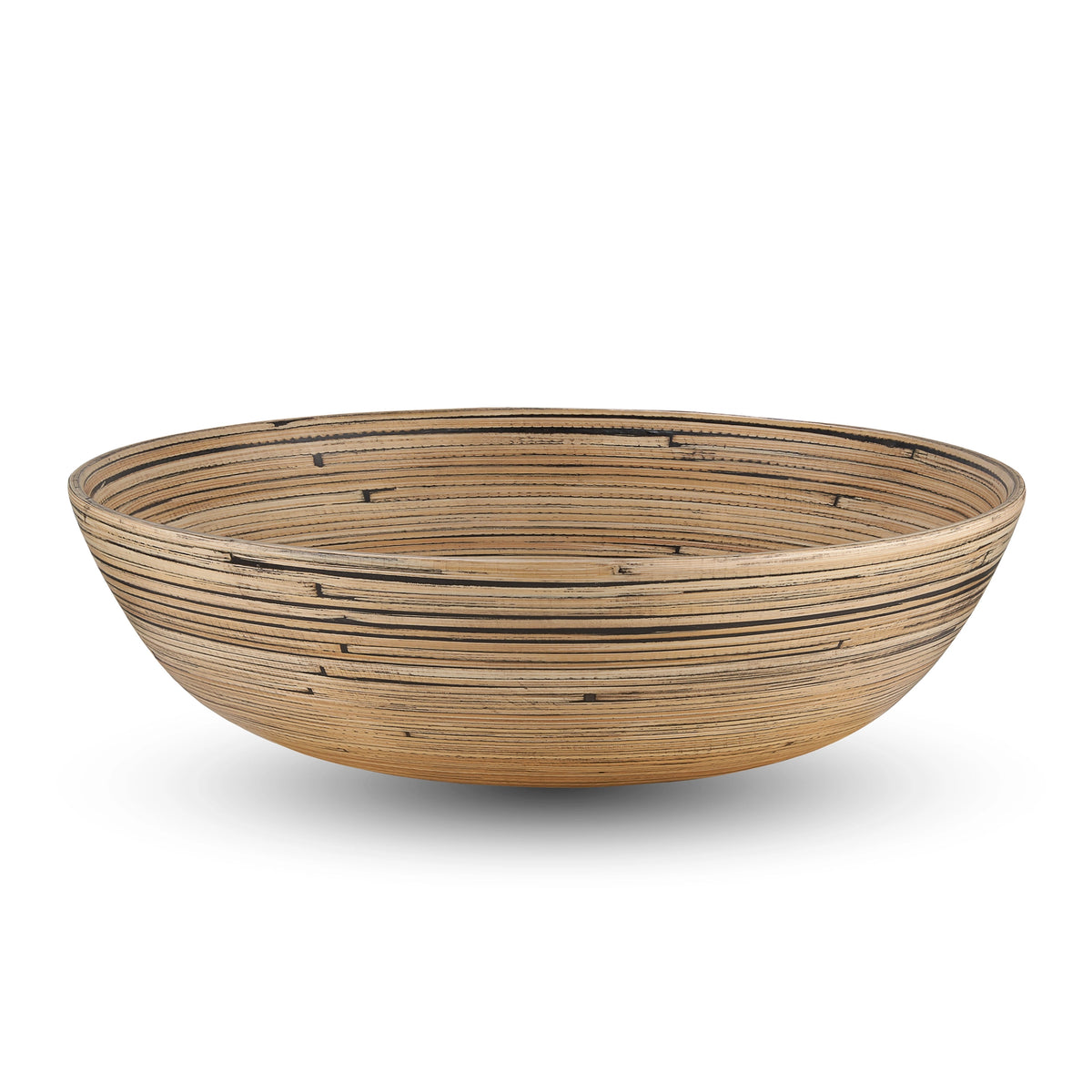 Lexa 12" Salad Bowl Bamboo, Black