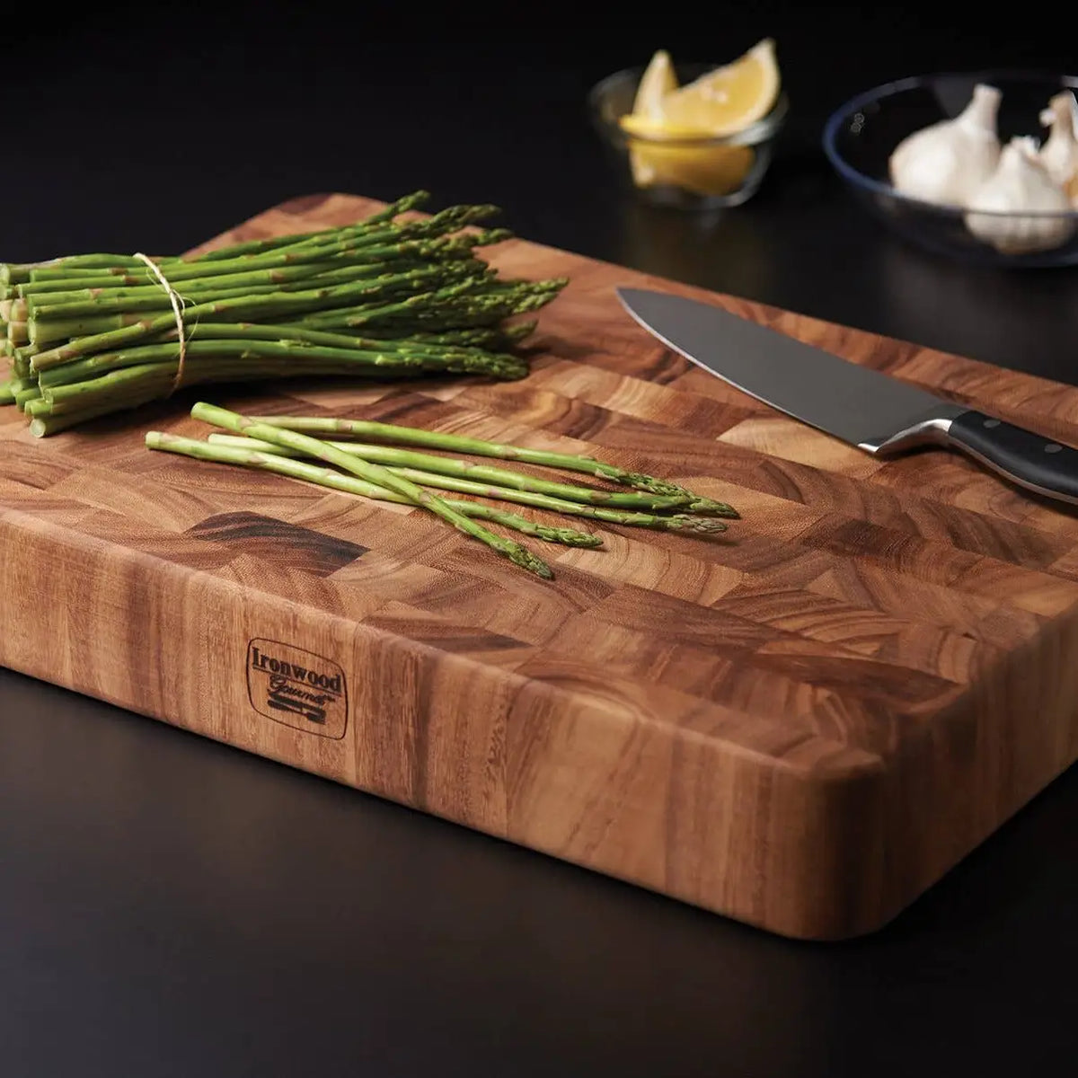 14"x20"x3" IW Butcher Block Board Union Stockyard Acacia