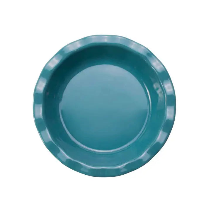 Turquoise 8" Ceramic Round Pie Plate
