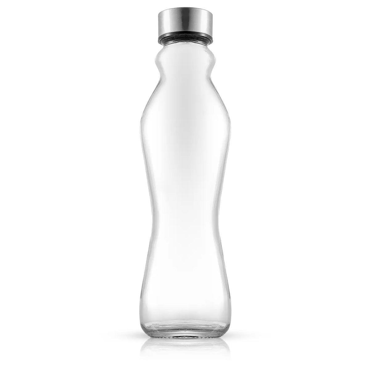 Spring Glass Water Bottle w/ Stainless Cap, Single