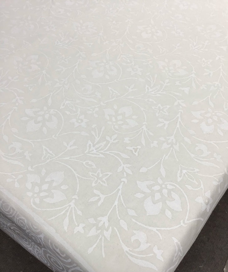 60x90 White on White Tablecloth