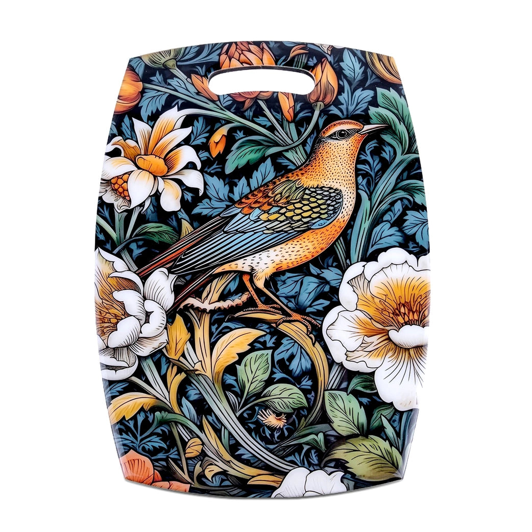 Birds William Morris Wooden Serving and Cutting Board