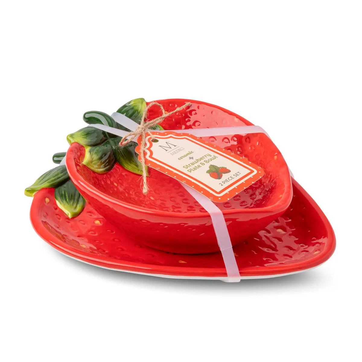 Strawberry Bowl & Plate Set