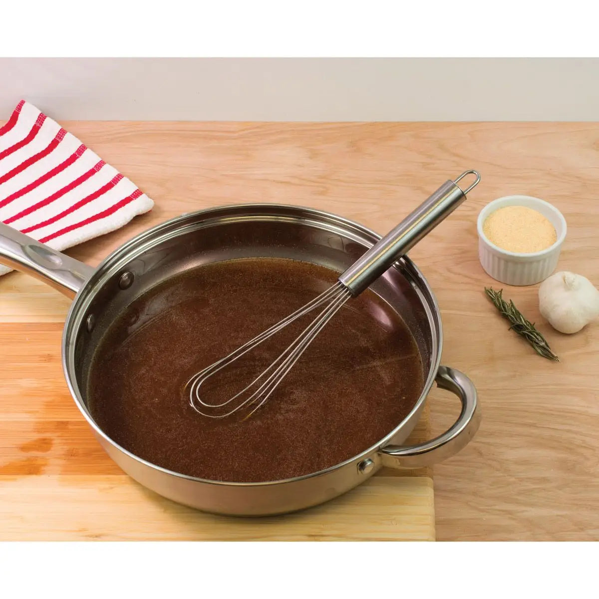 Roux Whisk 10" S/S, Flat, Mrs A
