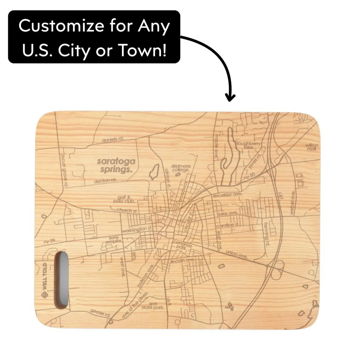 Ann Arbor Engraved Maple Cutting Board 6" x 8"