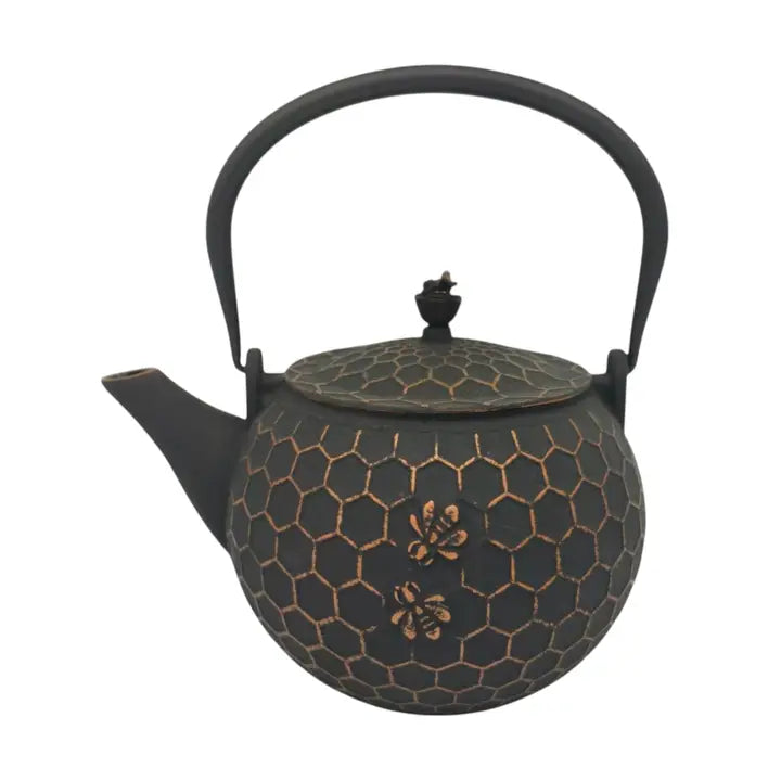 Bronze Honeycomb 60oz Cast Iron Tea Pot