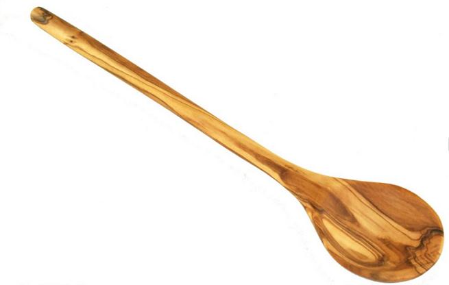 Olive Wood 11.8" Round Cooking Spoon