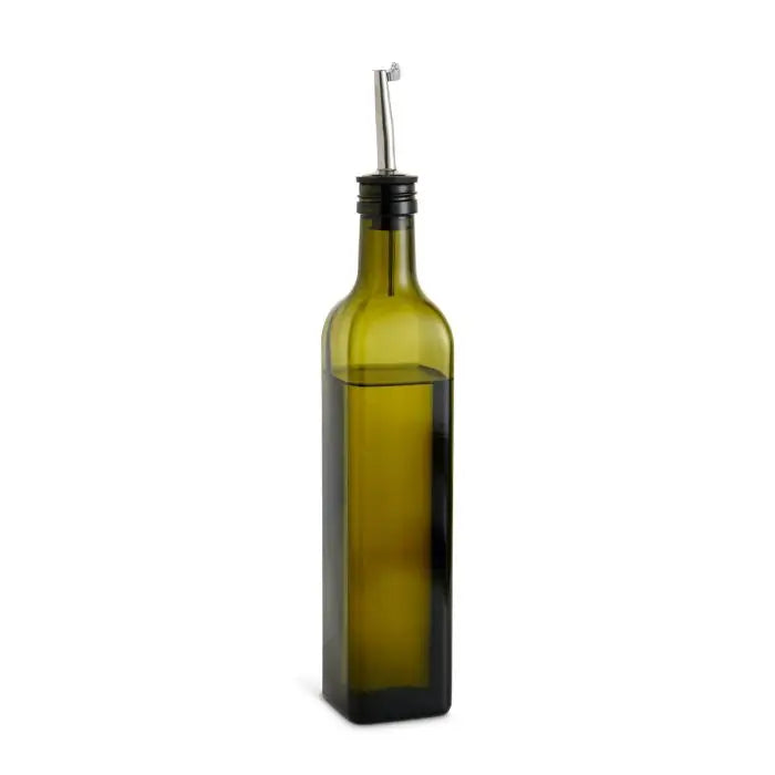 Green 17oz Olive Oil Bottle with Pourer