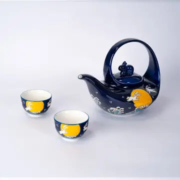 Moon Rabbit 22oz Tea Pot and Cup Set