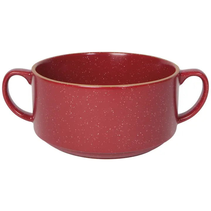 Carmine Double Handled Soup Bowl