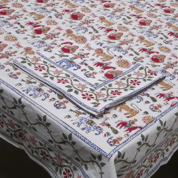 Tablecloth 85" Round Carnival Summer