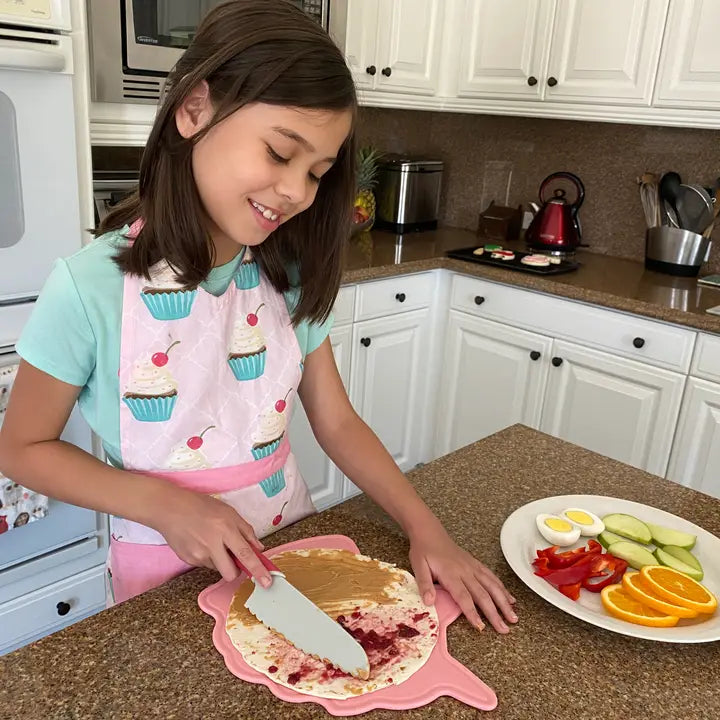 Unicorn Cutting Board and Kid-Safe Knife Set