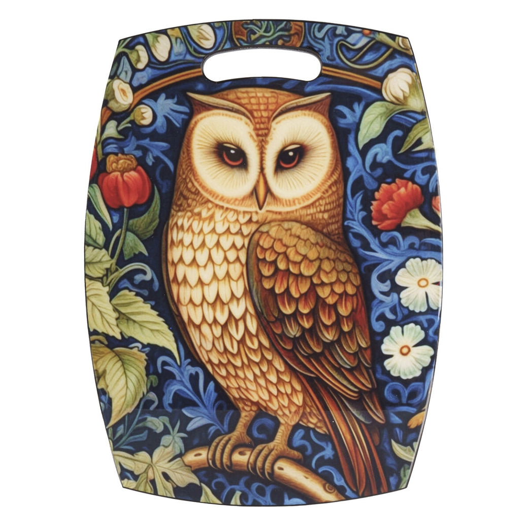 Owl William Morris Wooden Serving and Cutting Board