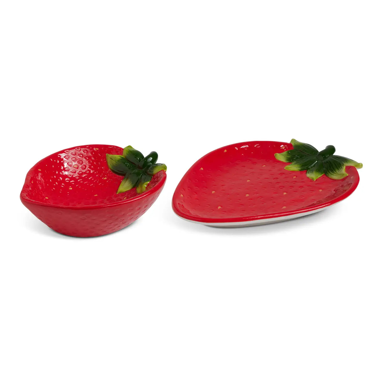 Strawberry Bowl & Plate Set