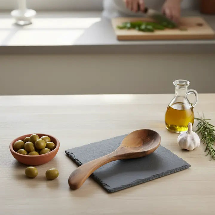 Olivewood Curved Serving Spoon