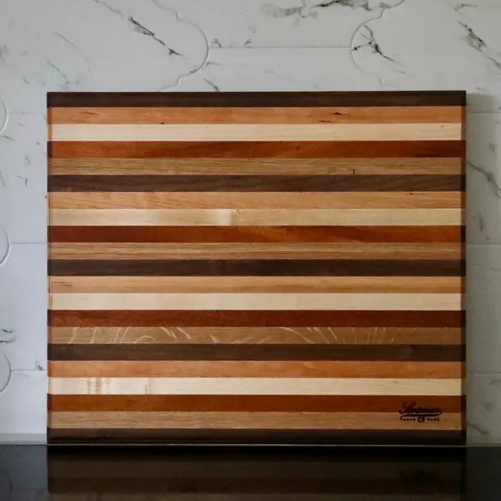 16.75x20 Large Striped Classic Butcher Block