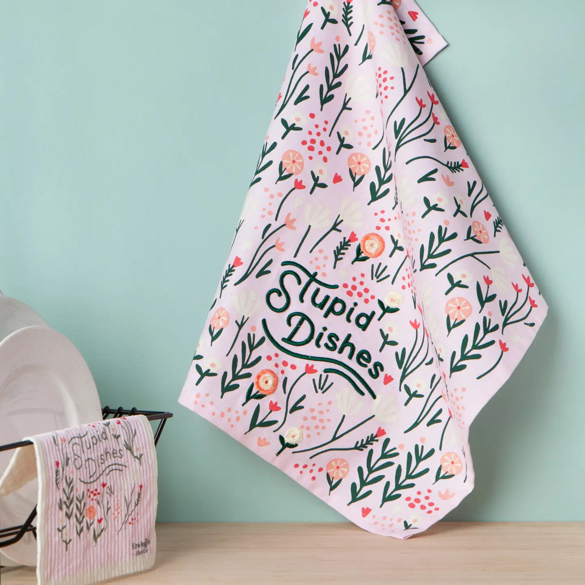 Stupid Dishes Dishtowel