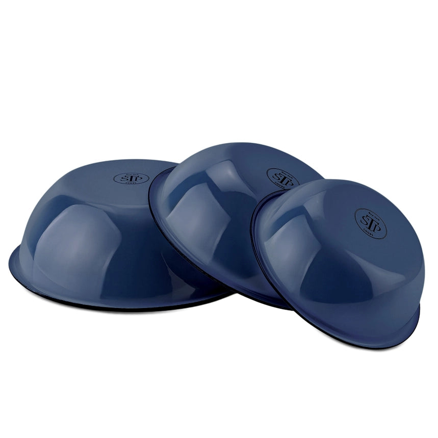 Valentine Navy Blue S/3 Enameled Bowl