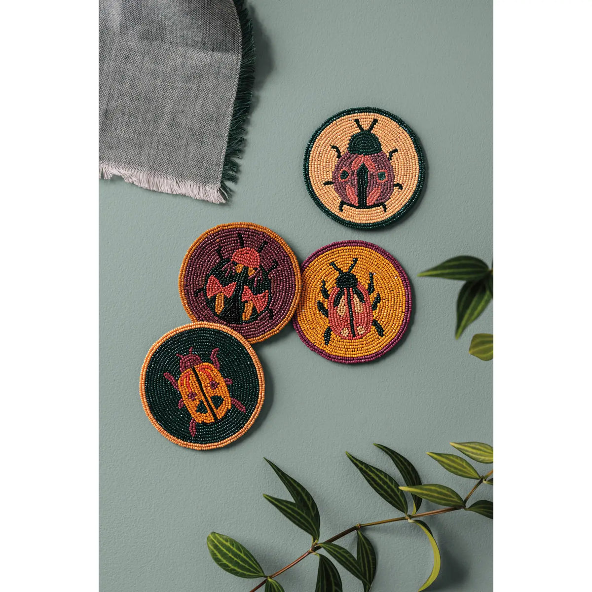 Amulet Beaded Coasters S/4