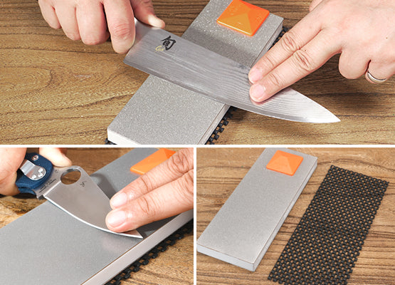 220 & 600 Grit Diamond Sharpening Stone 8x3