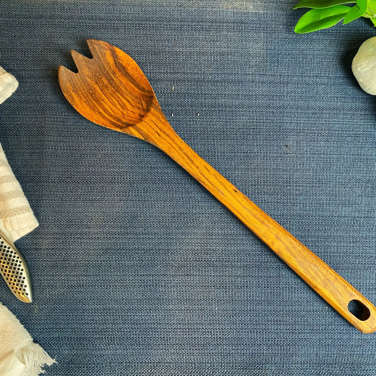 Rustic Handle Wooden Salad Serving Spork