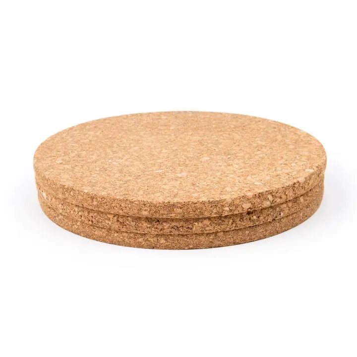 S/3 7.25" Cork Trivets