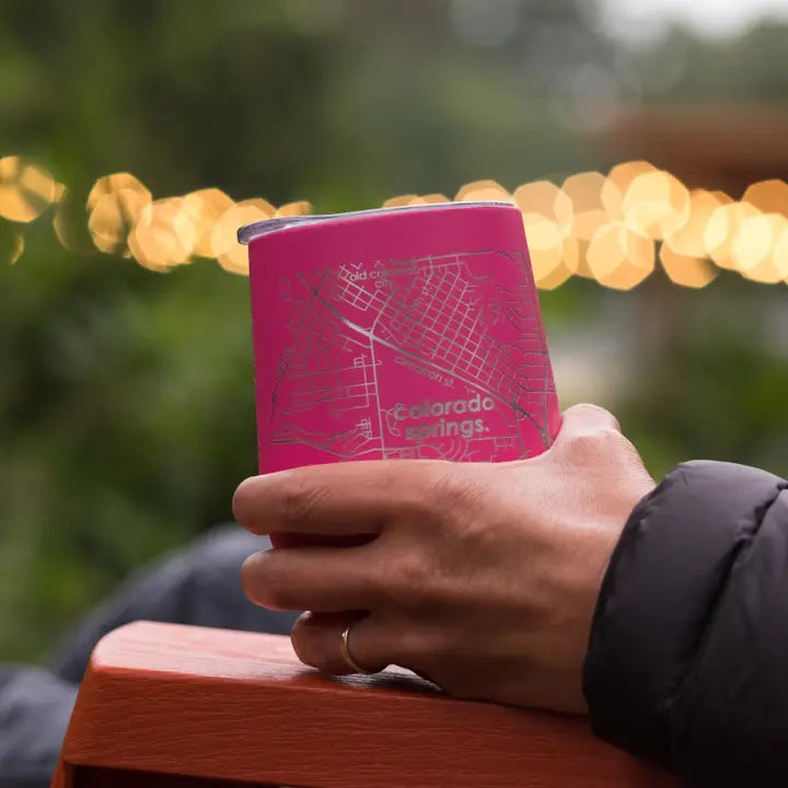 White Ann Arbor Stemless Wine Insulated 12oz