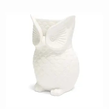 White Owl Ceramic Utensil Crock