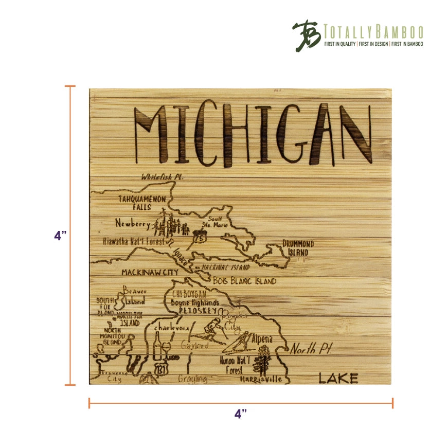 Michigan Map Coasters