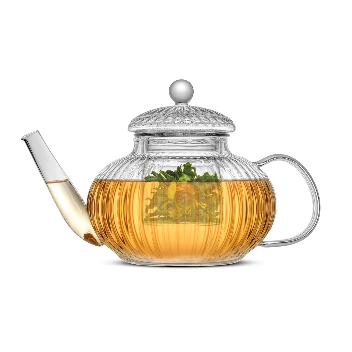 Fluted Glass Teapot w/ Infuser