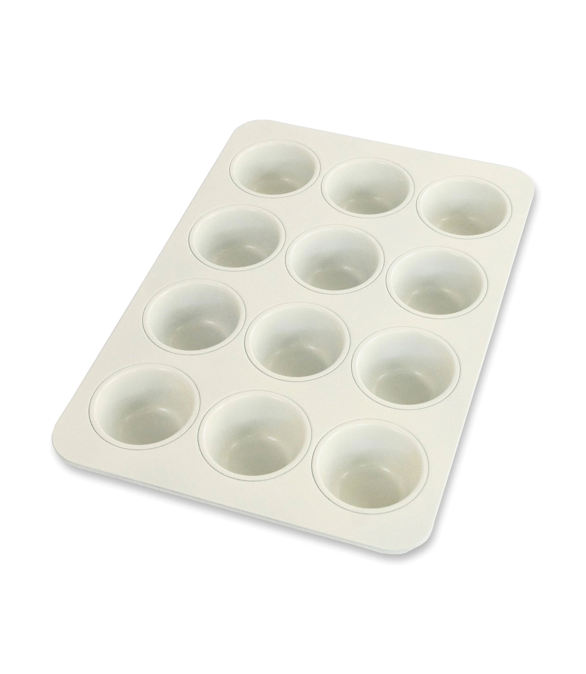 Muffin 12c Pan Vanilla Ceramic
